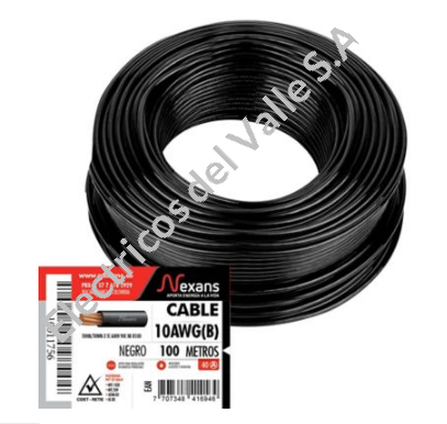 CABLE CU 10 NEGRO THHN/THWN AISLA NYLON